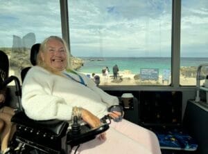 Christine building capacity by using public transport