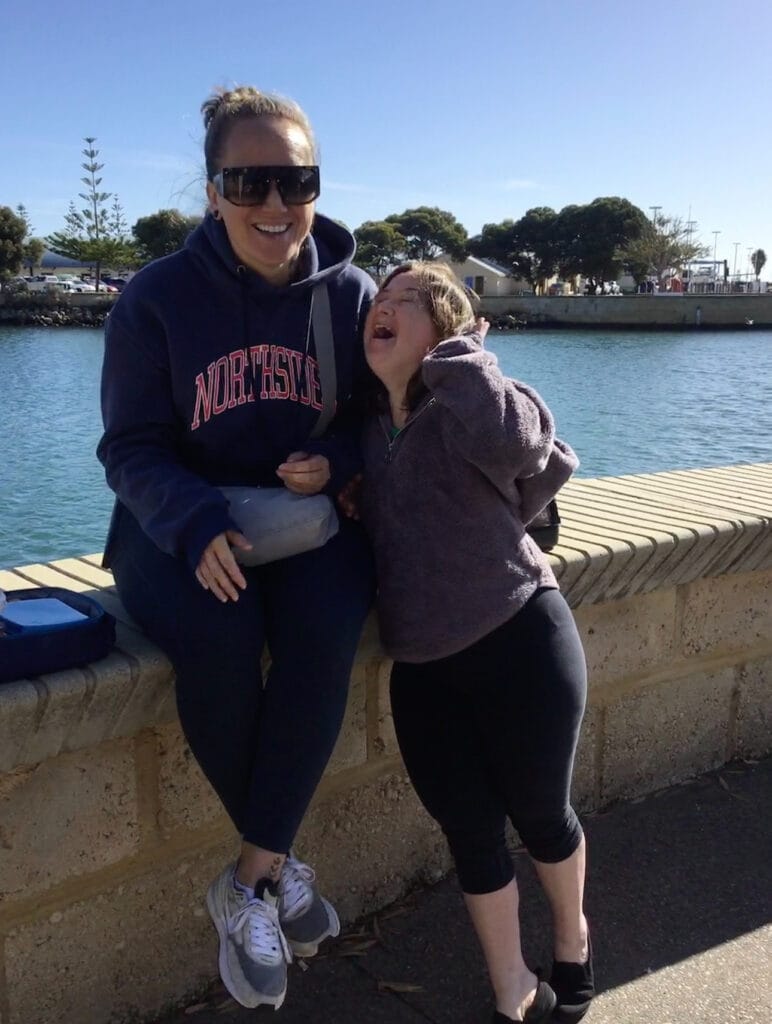 Lisa (right) and Support Worker Lori, always have a fabulous time together.